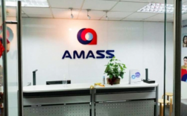 艾迈斯电子有限公司不锈钢烤漆logo背景墙