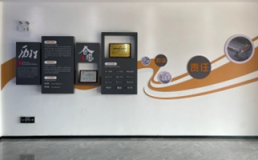 简约企业简介/发展历程文化墙案例效果图赏析