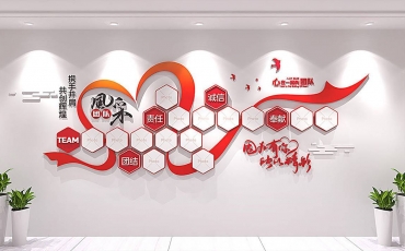 大气创意企业员工风采展示文化墙