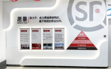 顺丰速递企业文化墙展示设计制作