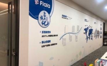 广州宝安前海Hop弗拉拉科技公司文化墙创意设计上墙效果图